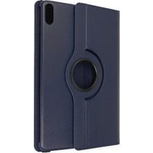 Huly  Huawei Matepad 11 10.9 360 Tablet Deri Kılıf - Lacivert Hub