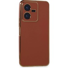 Huly  Vivo Y22 2022 Kılıf Volet Silikon - Kırmızı Hub