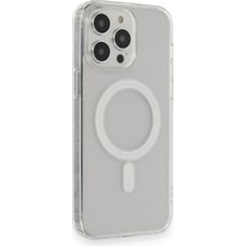 Huly  iPhone 13 Pro Max Kılıf Matte Şeffaf Magneticsafe - Şeffaf Hub