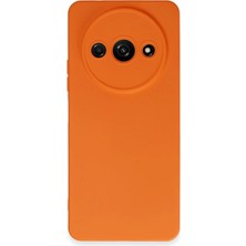 Huly  Xiaomi Redmi A3 4g Kılıf Nano Içi Kadife Silikon - Turuncu Hub