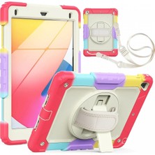 Huly  iPad 5 Air 9.7 Kılıf Tablet Rainbow Kapak - Kırmızı Hub