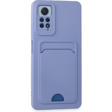 Huly  Xiaomi Redmi Note 11 Pro Kılıf Kelvin Kartvizitli Silikon - Lila Hub