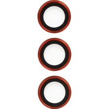 Huly  Samsung Galaxy S23 Plus Metal Kamera Lens - Kırmızı Hub