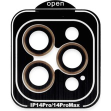 Huly  iPhone 15 Pro Max Pvd Metal Kamera Lens - Turuncu Hub