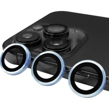 Huly  iPhone 13 Pro Max Raze Metal Kamera Lens - Mavi Hub