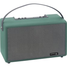 Huly  F32 2X50W Sürücülü 2 Adet Mikrofonlu Bt 5.2 Kablosuz Hoparlör - Yeşil Hub