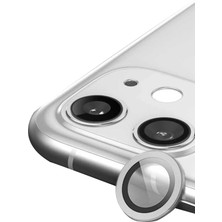 Huly  iPhone 11 Raze Metal Kamera Lens - Gümüş Hub