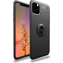 Huly  iPhone 11 Pro Max Kılıf Range Yüzüklü Silikon - Siyah Hub