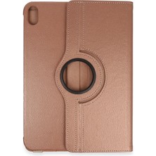 Huly  iPad 2022 10.9 (10.nesil) Kılıf 360 Tablet Deri Kılıf - Rose Gold Hub