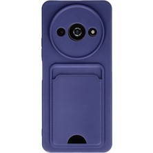 Huly  Xiaomi Redmi A3 4g Kılıf Kelvin Kartvizitli Silikon - Lacivert Hub