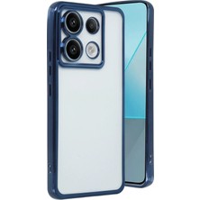 Huly  Xiaomi Redmi Note 13 Pro 5g Kılıf  Lensli Silikon - Sierra Blue Hub