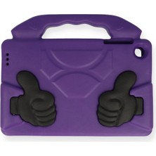 Huly  iPad 4 9.7 Kılıf Like Stantlı Tablet Silikon - Mor Hub