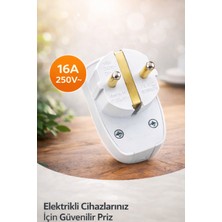 Orel Anahtarlı Topraklı Fiş Işıklı 4 Adet