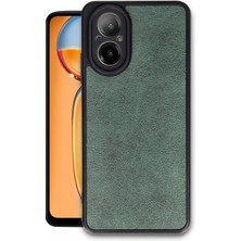 Huly  Realme 12 Lite Kılıf Aras Deri Kapak - Koyu Yeşil Hub