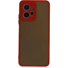 Huly  Xiaomi Redmi Note 12 4g Kılıf Montreal Silikon Kapak - Kırmızı Hub