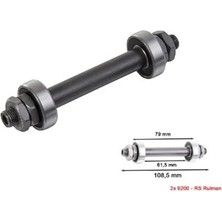 UMT Bisiklet Için Qr Iç Boru Rulmanlı Ön Teker Göbek Mili Siyah MIL-102