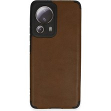 Huly  Xiaomi Mi 13 Lite Kılıf Loop Deri Silikon - Kahverengi Hub