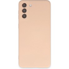 Huly  Samsung Galaxy S21 Kılıf Nano Içi Kadife Silikon - Pudra Hub