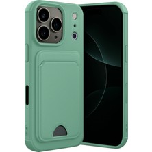 Huly  Apple iPhone 17 Pro Max Kelvin Kartvizitli Silikon - Açık Yeşil Hub