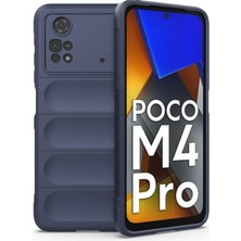 Huly  Xiaomi Poco M4 Pro 4g Kılıf Optimum Silikon - Lacivert Hub