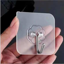 PremiumPort 5'li Set Güçlü Şeffaf Kendinden Yapışkanlı Kapı ve Duvar Askıları