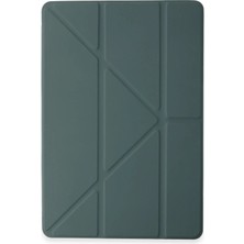 Huly  Huawei Honor Pad 9 Kılıf Kalemlikli Mars Tablet Kılıfı - Koyu Yeşil Hub