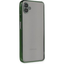 Huly  Samsung Galaxy A04 Kılıf  Lensli Silikon - Yeşil Hub
