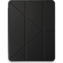 Huly  iPad Pro 13 (2024) Kılıf Color Karbon Tablet Kılıfı - Siyah Hub