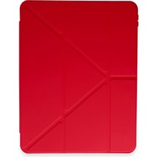 Huly  Xiaomi Pad 6 Kılıf Kalemlikli Mars Tablet Kılıfı - Kırmızı Hub