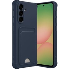 Huly  Samsung Galaxy A56 Kılıf Kelvin Kartvizitli Silikon - Lacivert Hub