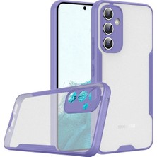 Huly  Samsung Galaxy A24 4g Kılıf Platin Silikon - Lila Hub