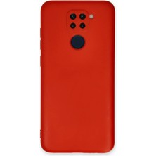 Huly  Xiaomi Redmi Note 9 Kılıf Nano Içi Kadife Silikon - Kırmızı Hub