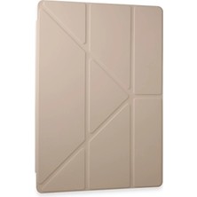 Huly  Samsung Galaxy Tab A9 Plus Kılıf Kalemlikli Mars Tablet Kılıfı - Rose Gold Hub