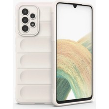 Huly  Samsung Galaxy A33 5g Kılıf Optimum Silikon - Krem Hub