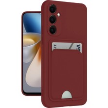 Huly  Samsung Galaxy M15 Kelvin Kartvizitli Silikon - Bordo Hub