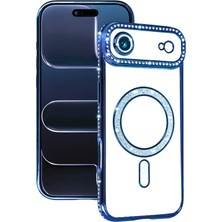 Huly  Apple iPhone 17 Air Joke Simli Magneticsafe Kılıf - Mavi Hub