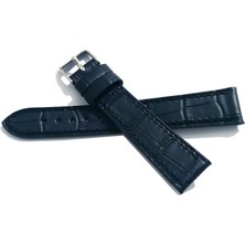 Fado&her Saate Uyumlu Hakiki  Deri Saat  Kordonu  Koyu Lazivert   16 mm  (405 )