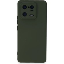 Huly  Xiaomi Mi 13 Pro Kılıf Nano Içi Kadife Silikon - Koyu Yeşil Hub