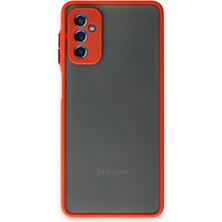 Huly  Samsung Galaxy M52 5g Kılıf Montreal Silikon Kapak - Kırmızı Hub