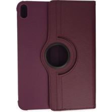 Huly  iPad 2022 10.9 (10.nesil) Kılıf 360 Tablet Deri Kılıf - Mürdüm Hub