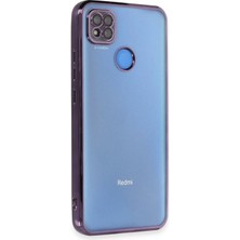 Huly  Xiaomi Redmi 9c Kılıf  Lensli Silikon - Mor Hub