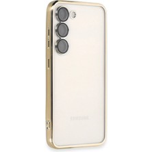 Huly  Samsung Galaxy S23 Kılıf  Lensli Silikon - Gold Hub