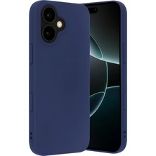 Huly  Apple iPhone 17 Nano Içi Kadife Silikon - Lacivert Hub