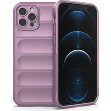 Huly  iPhone 12 Pro Kılıf Optimum Silikon - Mor Hub