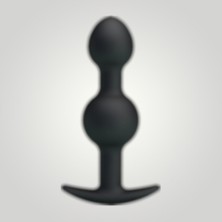 xShopum 10,4 cm Çift Bilyeli Boğumlu Silikon Anal Plug