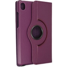 Huly  Samsung Galaxy X510 Tab S9 Fe 11 Kılıf 360 Tablet Deri Kılıf - Mürdüm Hub