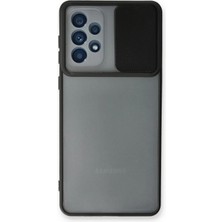 Huly  Samsung Galaxy A53 5g Kılıf Palm Buzlu Kamera Sürgülü Silikon - Siyah Hub