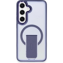 Huly  Samsung Galaxy S24 Tork Magsafe Standlı Kapak - Lacivert Hub
