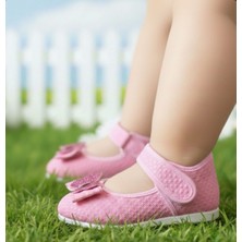 Kantex Çocuk Babet Cırtcırtlı Fiyonklu Kaydrımaz Hafif Taban Anaokulu Kreş Günlük Babet