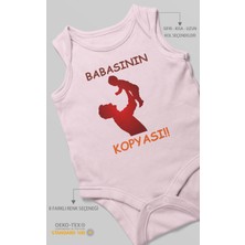 Morivo Kids Babasının Kopyası Baskılı Bebek Zıbını – Çıtçıtlı Body | %100 Pamuk Sıfır Kol